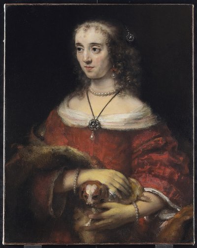 Portrait of a Lady with a Lap Dog by Rembrandt van Rijn